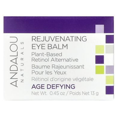 Andalou Naturals, омолоджуючий бальзам для шкіри навколо очей, рослинна альтернатива ретинолу, антивіковий ефект, 13 г (0,45 унції)
