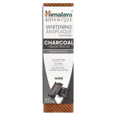 Himalaya, Отбеливающая зубная паста против зубного налета, древесный уголь + масло черного тмина, мята, 4,0 унции (113 г) купить в Киеве и Украине
