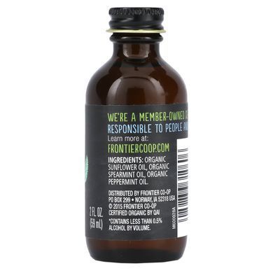 Органічний безалкогольний продукт з м'ятним ароматом, Frontier Natural Products, 2 рідких унції (59 мл)