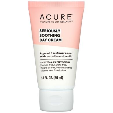 Денний крем для чутливої ​​шкіри обличчя без запаху з аргановою олією Acure (Day Cream) 50 мл