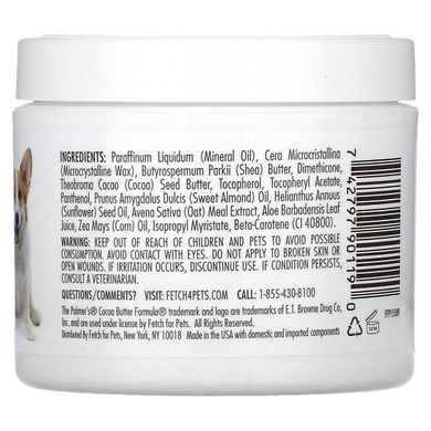 Palmer's for Pets, Coconut Butter Formula with Vitamin E, All Over Relief Balm, For Dry Skin & Pads, Fragrance Free, 3.5 oz (100 g) купить в Киеве и Украине