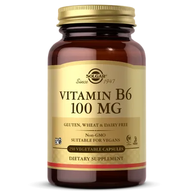 Витамин B6 Solgar (Vitamin B6) 100 мг 250 капсул купить в Украине — Dobavki.ua
