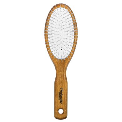 Гребінець для волосся Ambassador, овальний, дерев'яний, зі сталевими зубчиками, Fuchs Brushes, 1 штука
