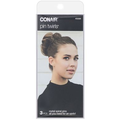 Металеві спіральні шпильки Pin Twirls, Conair, 3 шт.