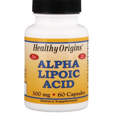 Альфа-липоевая кислота Healthy Origins (Alpha-lipoic acid) 300 мг 60 капсул купить в Киеве и Украине