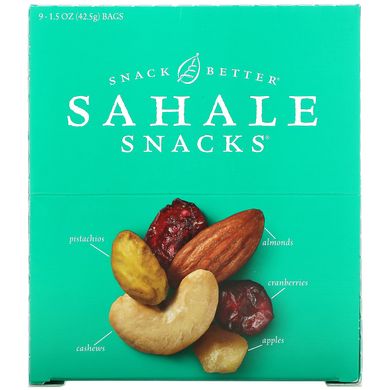 Горіховий мікс з журавлиною, Trail Mix, Sahale Snacks, 9 пакетів по 42,5 г