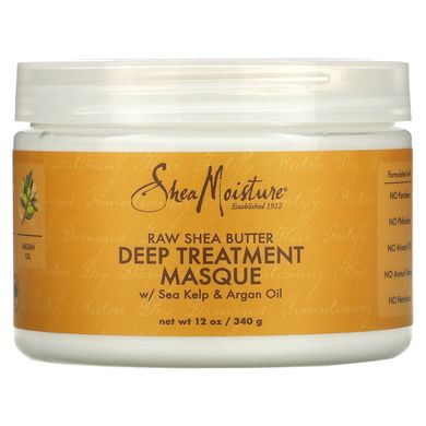 Сира олія ши, маска для глибокого лікування, Raw Shea Butter, Deep Treatment Masque, SheaMoisture, 340 г