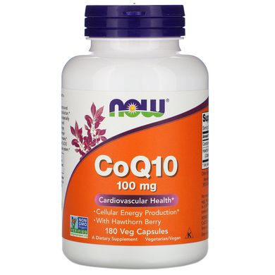 Коензим Q10 Now Foods (CoQ10) 100 мг 180 капсул