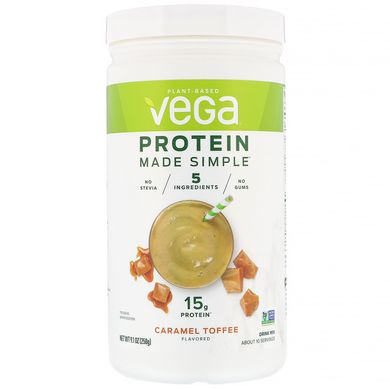 Протеїн, «Карамельная іриска», Protein Made Simple, Vega, 258 г