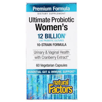 Пробиотики женская формула Natural Factors (Ultimate Probiotic) 60 капсул купить в Киеве и Украине