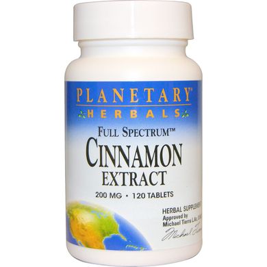 Екстракт кориці Planetary Herbals (Cinnamon Extract) 200 мг 120 таблеток