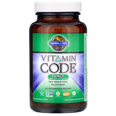 Витамины для всей семьи Garden of Life (Vitamin Code Family) 120 капсул купить в Киеве и Украине