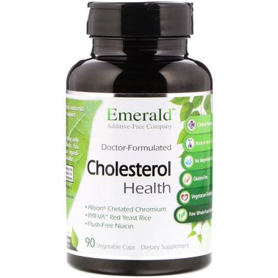 Холестерин, здоров'я, Emerald Laboratories, 90 капсул в рослинній оболонці