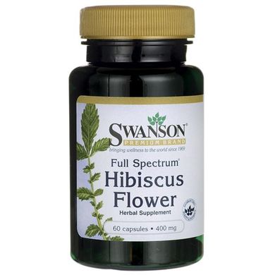 Гібіскус Swanson (Full Spectrum Hibiscus Flower) 400 мг 60 капсул