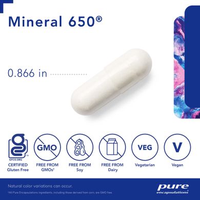 Мінерали 650 Pure Encapsulations (Mineral 650) 180 капсул