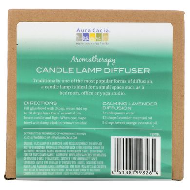 Лампа з дифузором для ароматичних свічок Aura Cacia (Aromatherapy Candle Lamp Diffuser) 2 предмета