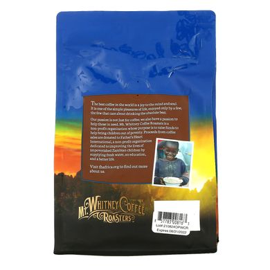 Mt. Whitney Coffee Roasters, органічна колумбійська кава преміальної якості, без кофеїну, середня обсмажування, мелена, 340 г (12 унцій)