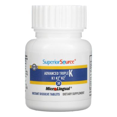 Superior Source, Advanced Triple K, 30 таблеток MicroLingual, що швидко розчиняються.