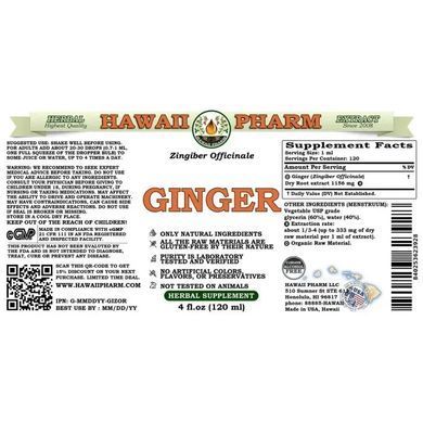 Органічний імбир без спирту Hawaii Pharm (Ginger Alcohol-FREE) 120 мл