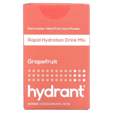 Hydrant, Смесь для быстрого увлажнения, грейпфрут, 12 упаковок, по 0,23 унции (6,5 г) каждая купить в Киеве и Украине