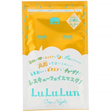 Вітамінна маска One Night Rescue, Lululun, 1 лист, 1,2 рідкої унції (35 мл)