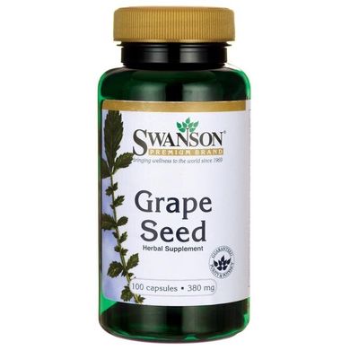 Екстракт виноградних кісточок Swanson (Grape Seed) 380 мг 100 капсул