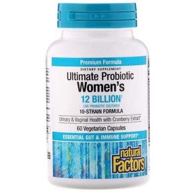 Пробіотики жіноча формула Natural Factors (Ultimate Probiotic) 60 капсул