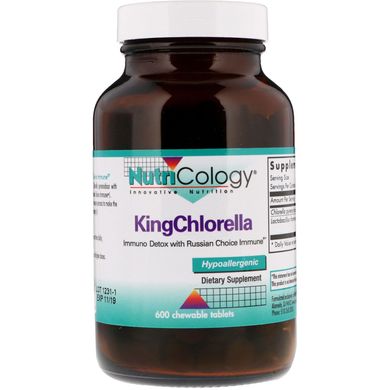 Королівська хлорела, Kingchlorella, Nutricology, 600 жувальних таблеток