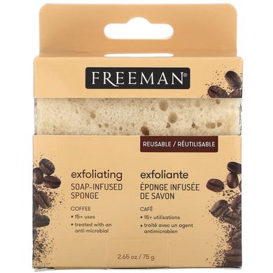 Freeman Beauty, Злущує губка з милом, кава, 1 губка, 2,65 унції (75 г)