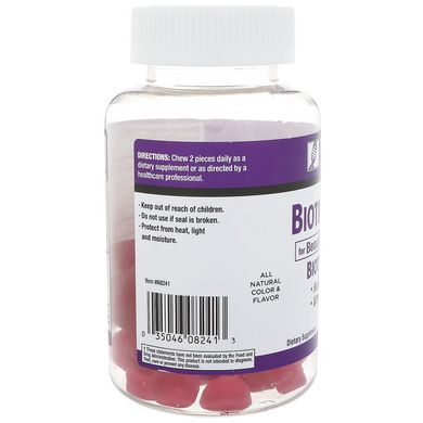 Біотин полуничний смак Rejuvicare (Biotin Gummies Raspberry) 10000 мкг 60 жувальних таблеток