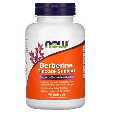 Берберин для підтримки метаболізму глюкози Now Foods (Berberine Glucose Support) 90 желатинових капсул