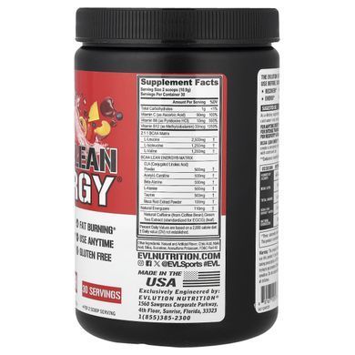 EVLution Nutrition, BCAA Lean Energy&reg;, фруктовый пунш, 327 г (11,5 унции) купить в Киеве и Украине