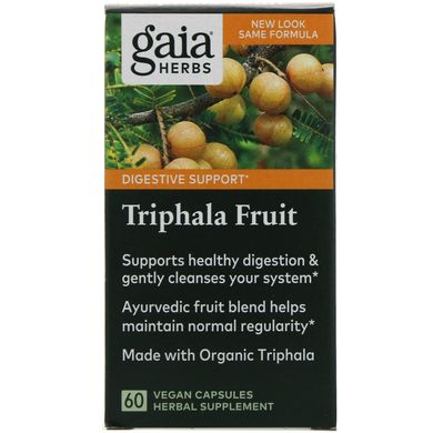 Трифала фрукты, Gaia Herbs, 60 вегетарианских капсул купить в Киеве и Украине