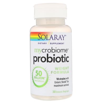 Пробиотики весовая формула Solaray (Mycrobiome Probiotic) 50 млрд КОЕ 30 капсул купить в Киеве и Украине