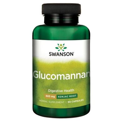 Глюкоманнан, Glucomannan, Swanson, 665 мг, 90 капсул