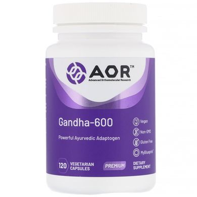 Гандха-600, Gandha-600, Advanced Orthomolecular Research AOR, 120 вегетаріанських капсул