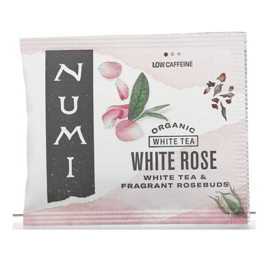 Органічний чай, білий чай, біла троянда, Numi Tea, 16 чайних пакетиків, 1,13 унц (32 г)