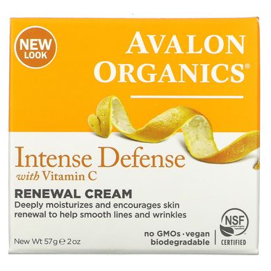 Крем для обличчя вітамін С захист і відновлення Avalon Organics (Renewal Cream) 57 г