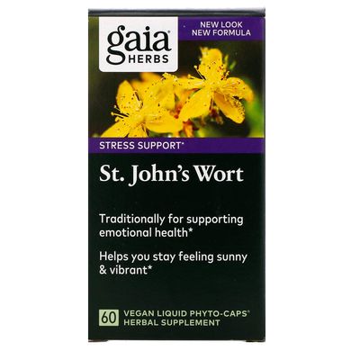 Зверобой Gaia Herbs (St. John's Wort) 60 капсул купить в Киеве и Украине