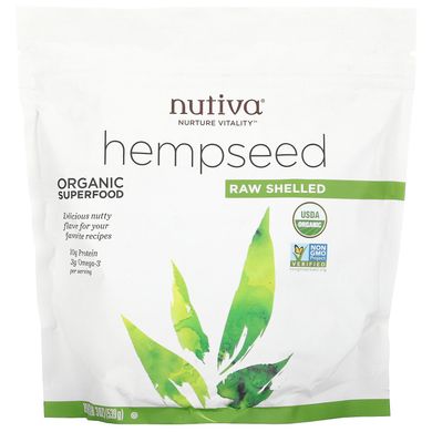 Nutiva, Organic Hemp Seeds, 19 oz (539 g)