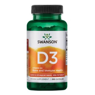 D-3 High Potency Vitamin 1000iu 250caps (Затерта дата)