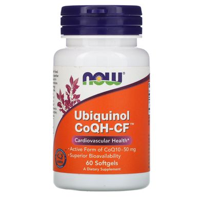 Убіхінол Now Foods (Ubiquinol CoQH-CF) 60 гелевих капсул