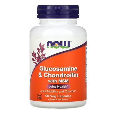 Глюкозамін Хондроїтин МСМ Now Foods (Glucosamine & Chondroitin with MSM) 90 капсул