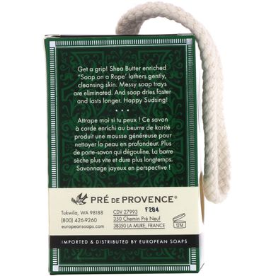 Pre de Provence, мило на мотузці, бергамот і чебрець, European Soaps, LLC, 7 унцій (200 г)