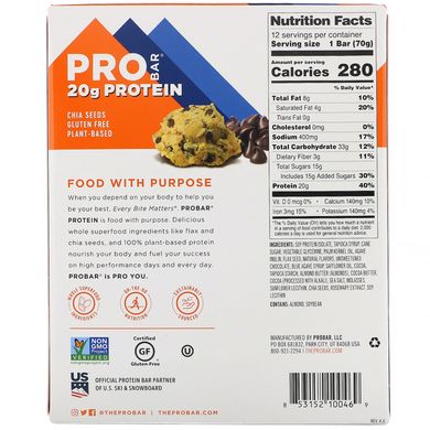 Протеїнові батончики зі смаком пісочного тіста ProBar (Protein Bar) 12 батончиків по 70 г