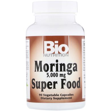 Суперпродукт Морінга, Bio Nutrition, 5000 мг, 90 рослинних капсул