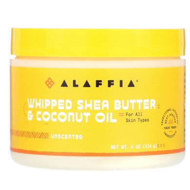 Збите масло ши і кокосове масло Alaffia (Whipped shea butter coconut oil) 114 г