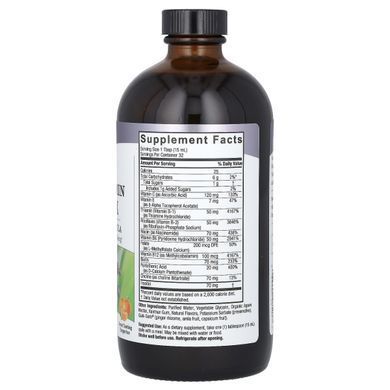 Комплекс жидких витаминов группы В с натуральным мандариновым вкусом, Nature's Answer, 8 жидких унций (240 мл) купить в Киеве и Украине