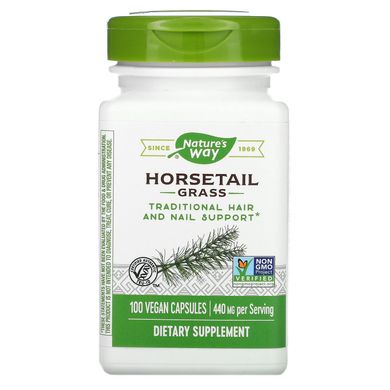 Хвощ, Horsetail, Nature's Way, трава, 440 мг, 100 вегетаріанських капсул