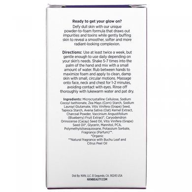 Exfoliating powder-foam
